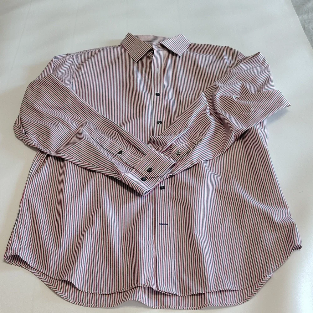 Banana Republic Dress Shirt Sze L 16-16 1/2 Classic Fit Tailored Office Striped